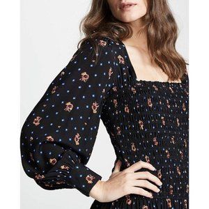 NWT Free People Two Faces Smocked Floral Dress